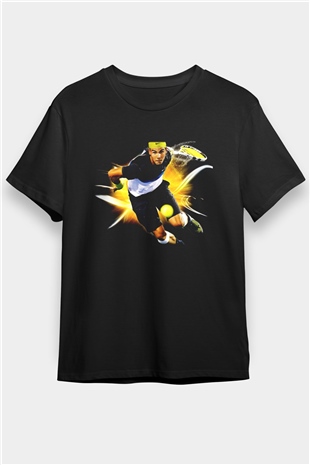 Tenis Siyah Unisex Tişört T-Shirt - TişörtFabrikası