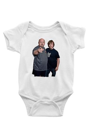 Teracious D Baskılı Beyaz Unisex Bebek Body - Zıbın