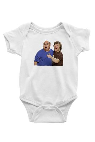 Teracious D Baskılı Beyaz Unisex Bebek Body - Zıbın