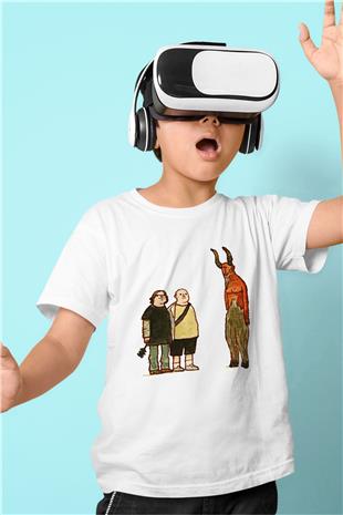 Teracious D Baskılı Beyaz Unisex Beyaz Çocuk Tişört - Tshirt