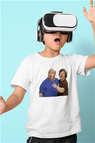 Teracious D Baskılı Beyaz Unisex Beyaz Çocuk Tişört - Tshirt