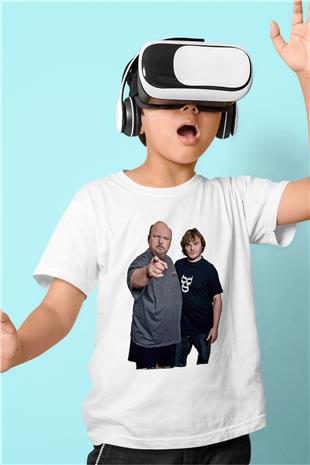 Teracious D Baskılı Beyaz Unisex Beyaz Çocuk Tişört - Tshirt
