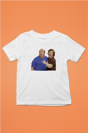 Teracious D Baskılı Beyaz Unisex Beyaz Çocuk Tişört - Tshirt