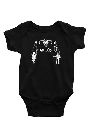 Teracious D Baskılı Unisex Siyah Bebek Body - Zıbın