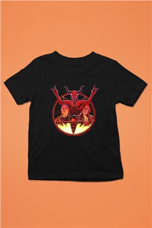 Teracious D Baskılı Unisex Siyah Çocuk Tişört - Tshirt