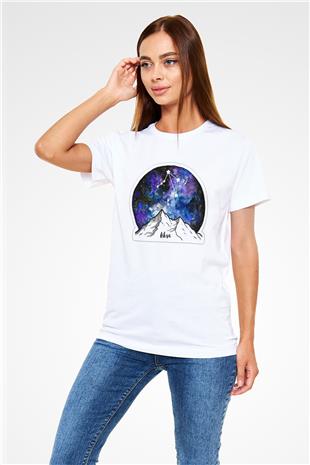 Terazi Burcu Unisex Baskılı Beyaz Tişört - Tshirt