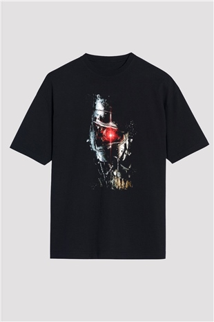 Terminatör Siyah Oversize Tişört Oversize T-shirt