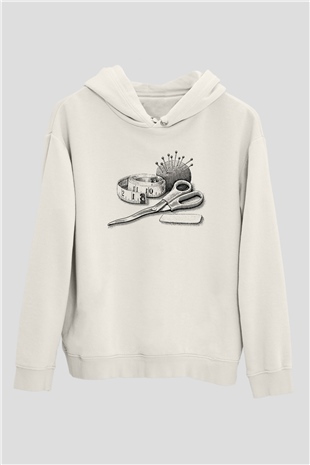 Terzi Beyaz Unisex Hoodie