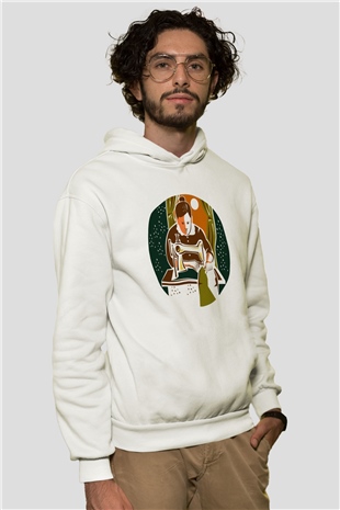 Terzi Beyaz Unisex Hoodie