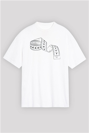 Terzi Beyaz Unisex Oversize Tişört T-Shirt