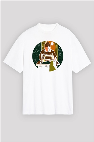 Terzi Beyaz Unisex Oversize Tişört T-Shirt