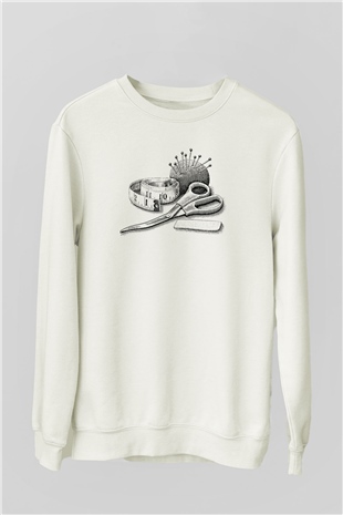 Terzi Beyaz Unisex Sweatshirt