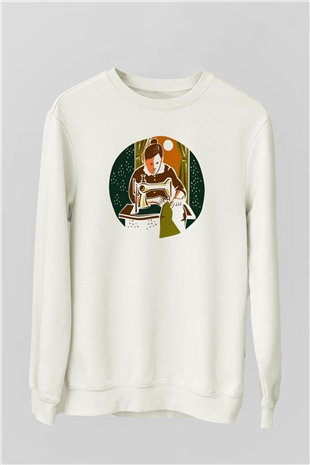 Terzi Beyaz Unisex Sweatshirt
