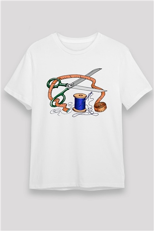 Terzi Beyaz Unisex Tişört T-Shirt - TişörtFabrikası