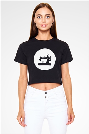 Terzi Siyah Crop Top Tişört
