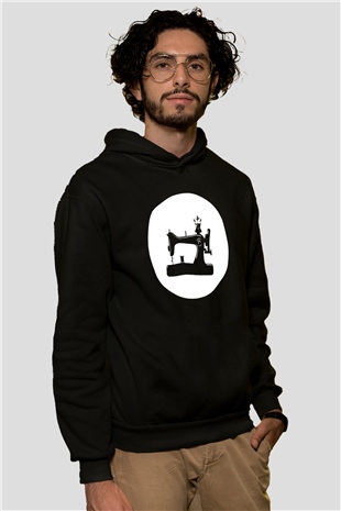 Terzi Siyah Unisex Kapşonlu Sweatshirt