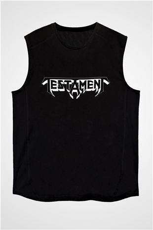 Testament Siyah Unisex Kolsuz Tişört
