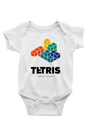 Tetris Beyaz Bebek Body - Zıbın