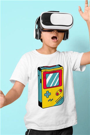 Tetris Beyaz Unisex  Çocuk Tişört