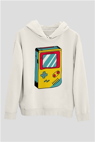 Tetris Beyaz Unisex Hoodie
