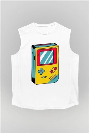 Tetris Beyaz Unisex  Kolsuz Tişört