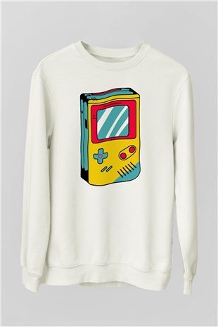 Tetris Beyaz Unisex  Sweatshirt