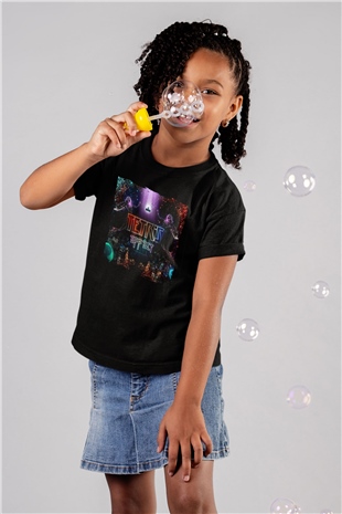 Tetris Siyah Unisex Çocuk Tişört