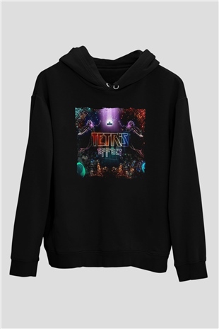 Tetris Siyah Unisex Hoodie