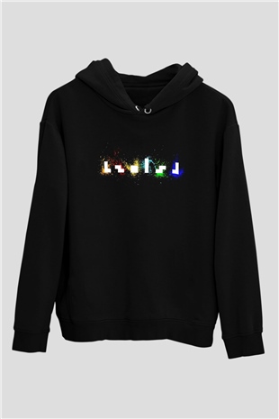 Tetris Siyah Unisex Hoodie