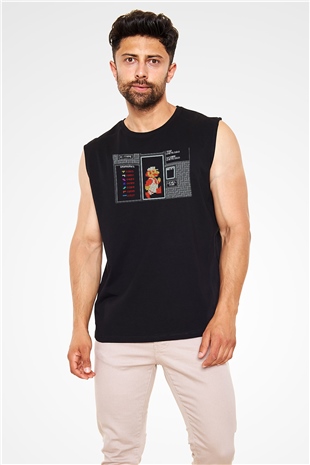 Tetris Siyah Unisex Kolsuz Tişört