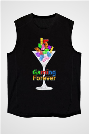 Tetris Siyah Unisex  Kolsuz Tişört