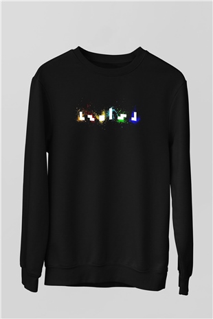 Tetris Siyah Unisex Sweatshirt