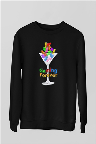 Tetris Siyah Unisex  Sweatshirt