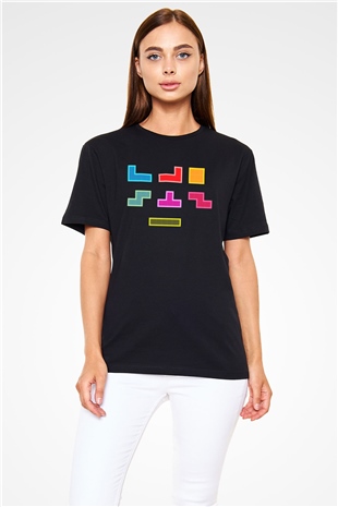 Tetris Siyah Unisex Tişört