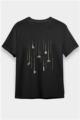 Tetris Siyah Unisex Tişört