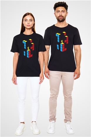 Tetris Siyah Unisex Tişört