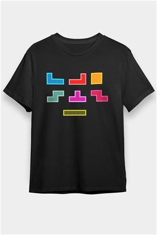 Tetris Siyah Unisex Tişört