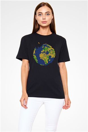 Tetris Siyah Unisex Tişört T-Shirt
