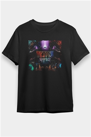 Tetris Siyah Unisex Tişört T-Shirt