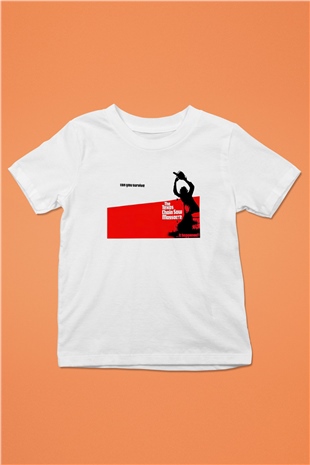 Texas Chain Saw Massacre Baskılı Beyaz Unisex Çocuk Tişört