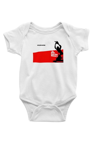 Texas Chain Saw Massacre Baskılı Beyaz Unisex Bebek Body - Zıbın