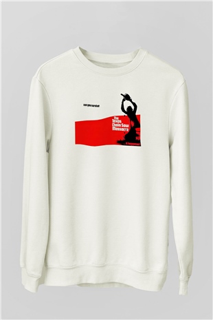 Texas Chain Saw Massacre Beyaz Unisex Sweatshirt
