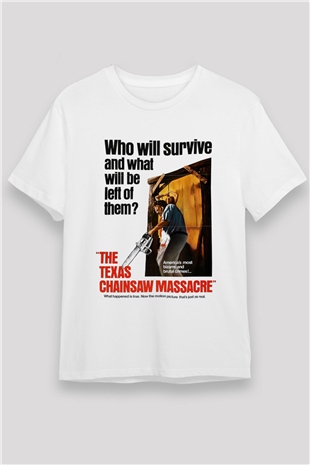 Texas Chain Saw Massacre Beyaz Unisex Tişört