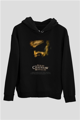 Texas Chain Saw Massacre Siyah Unisex Kapüşonlu Sweatshirt