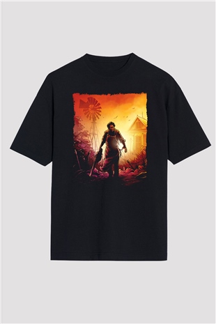 Texas Chain Saw Massacre Siyah Oversize Tişört