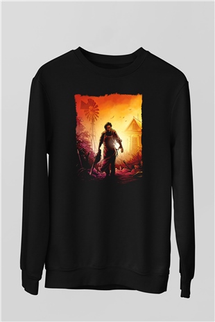 Texas Chain Saw Massacre Siyah Unisex  Sweatshirt