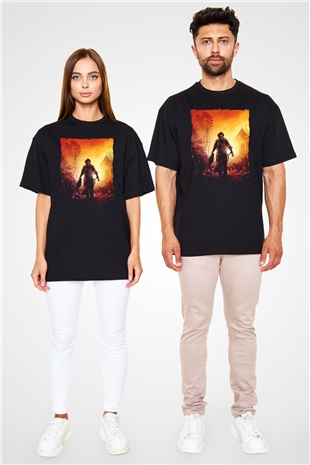 Texas Chain Saw Massacre Siyah Oversize Tişört