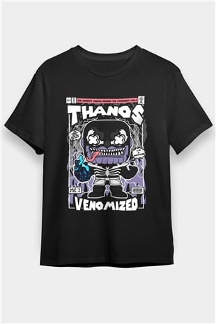 Thanos Venomized Baskılı Unisex Siyah Tişört