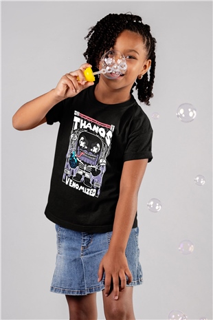 Thanos Venomized Baskılı Unisex Siyah Çocuk Tişört