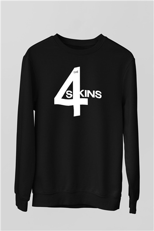 The 4 Skins Baskılı Unisex Siyah Sweatshirt